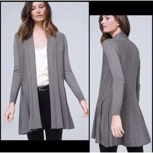 White House Black Market Long Gray Cardigan, Everyday Cozy Chic, Women’s Small